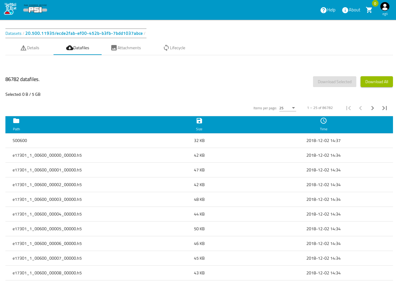 Dataset Filelisting