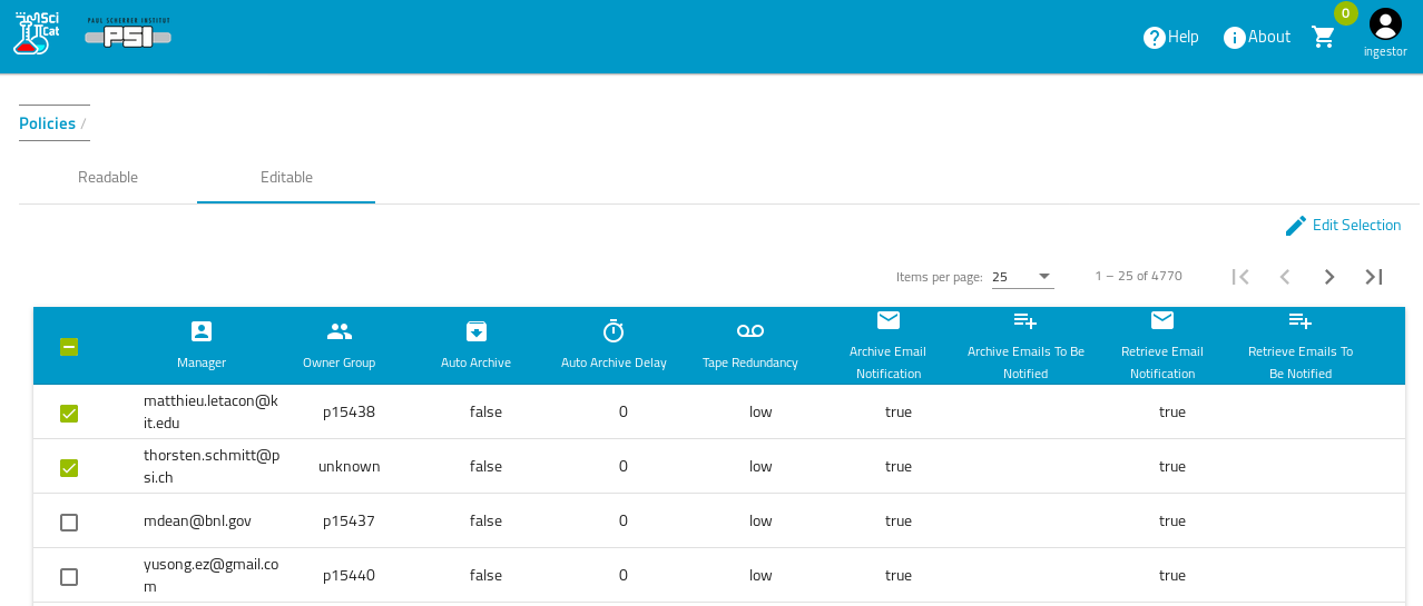 selecting the rows